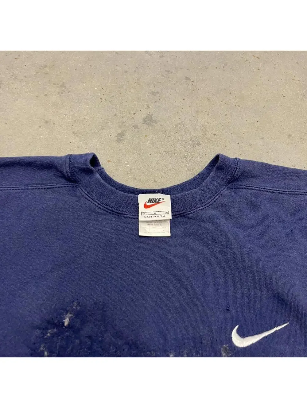 vintage nike made in usa navy small swoosh la dodgers crewneck size medium